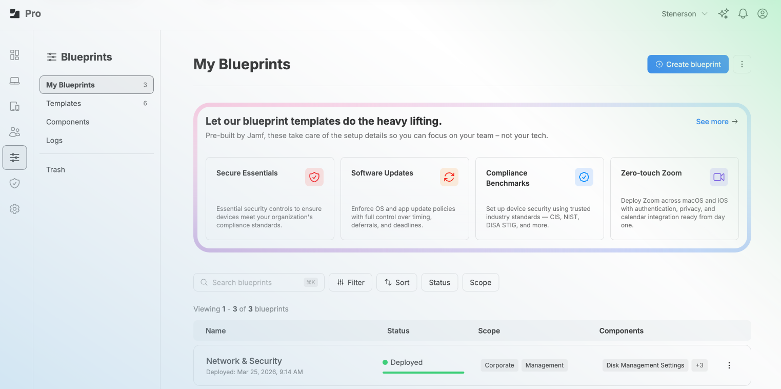 My Blueprints prototype
